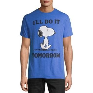 Peanuts Snoopy I'll Do It Tomorrow Graphic T-Shirt